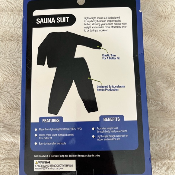 Black Sauna Suit for Men - Picture 2 of 2